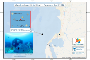 Mandurah ARtificial Reef Location Map