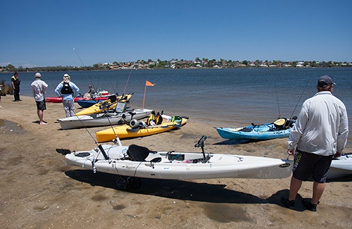 Kayaks on the shore