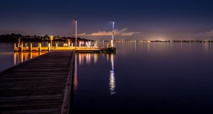 Fishing from Point Walter Jetty at night
