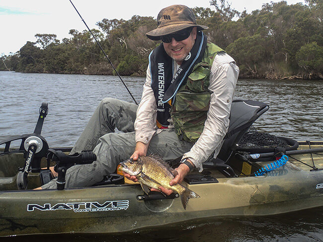 Black bream caught on kayak