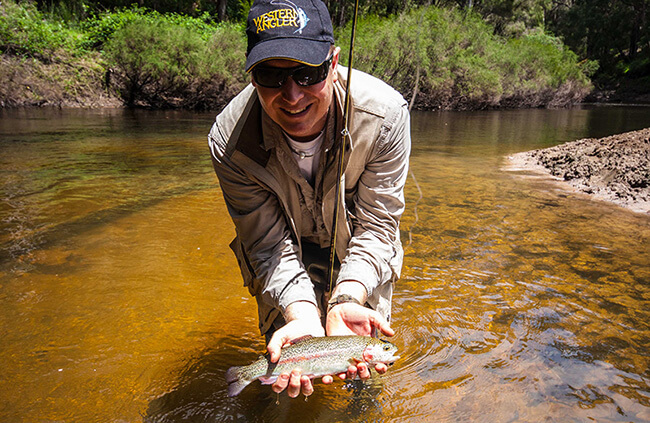 Warren River rainbow trout on fly