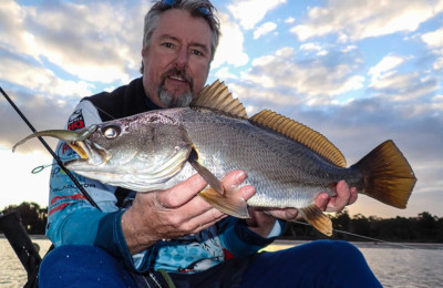 Estuary mulloway on soft plastic